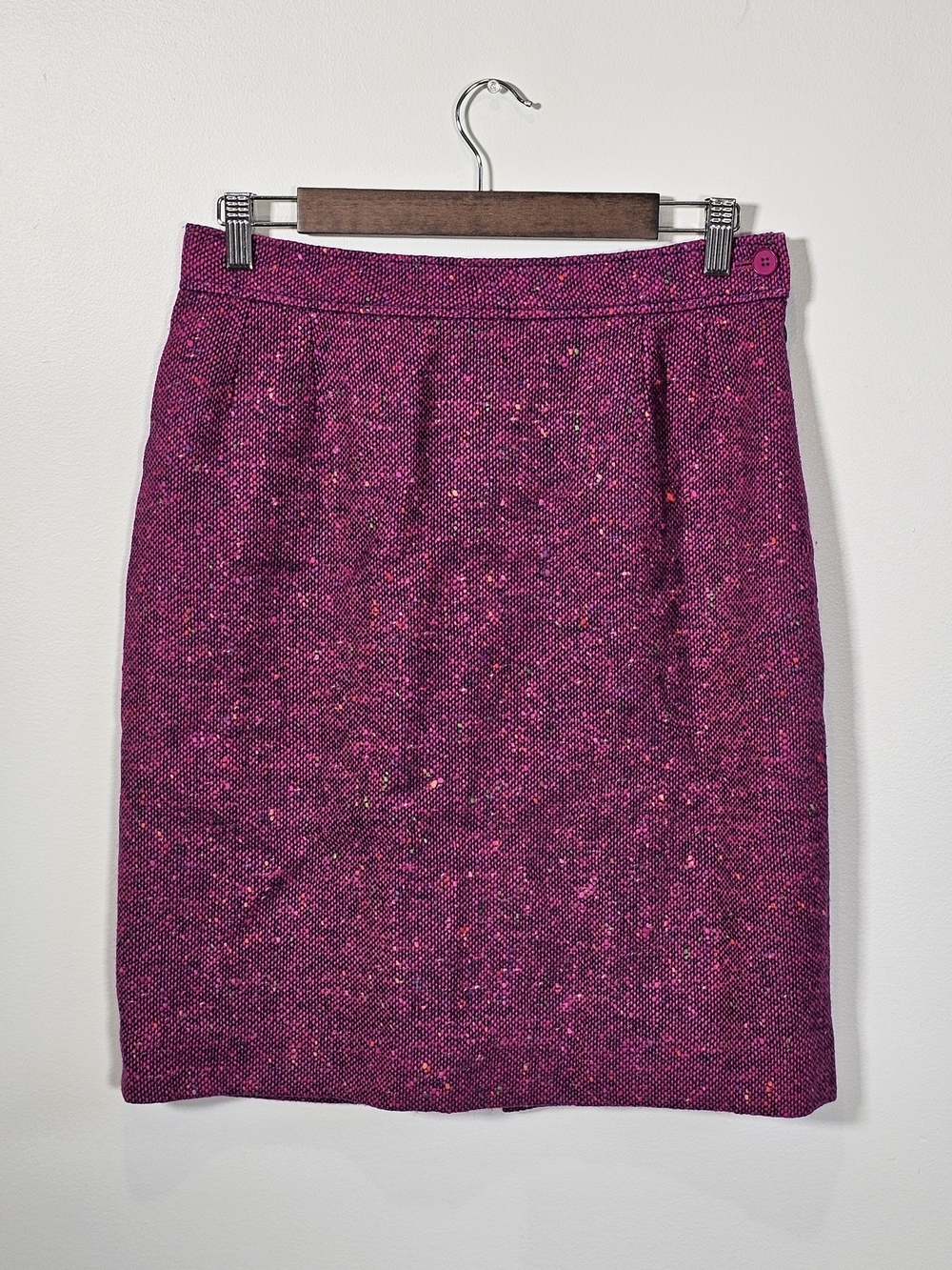 Yves Saint Laurent Vintage Pink Purple Speckled Skirt Sz 4-6